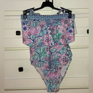 Stella Parker Collection Floral Ruffle One Piece Swimsuit